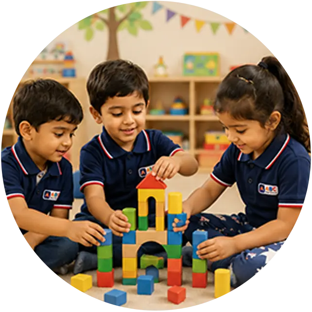 Kids playschool with indoor and outdoor activities daily